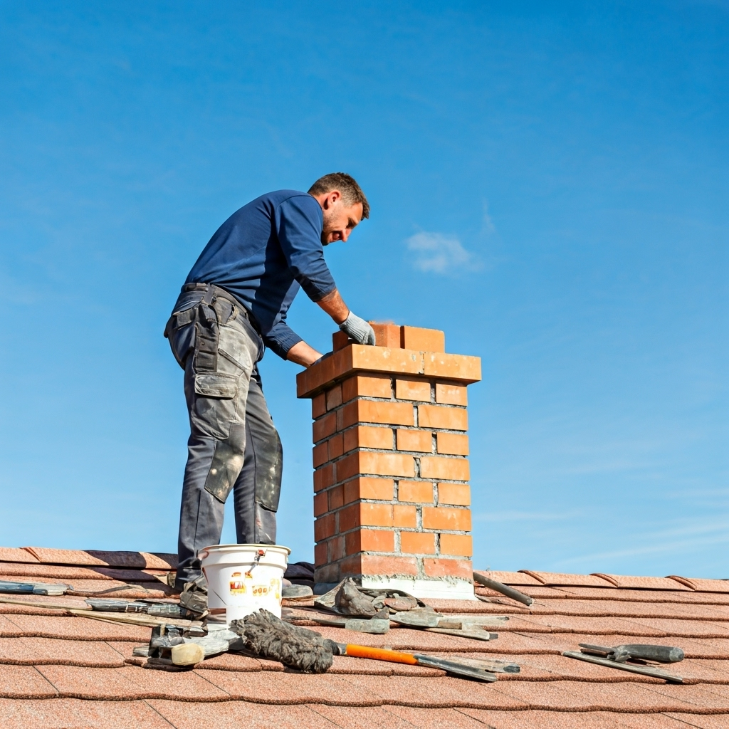 Professional chimney cap installation Deer Park NY - Expert technician installing chimney crown and cap services